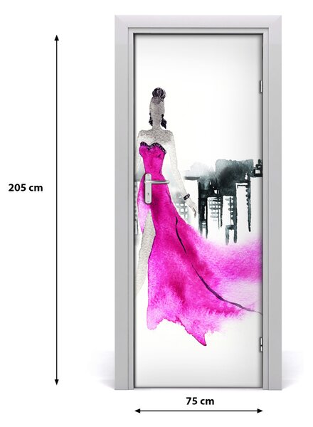 Autocolante pentru usi ilustrare de moda