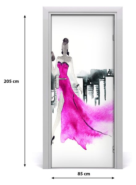 Autocolante pentru usi ilustrare de moda