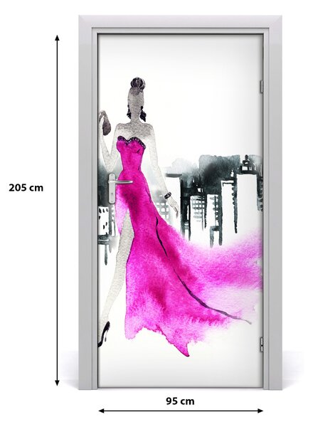 Autocolante pentru usi ilustrare de moda
