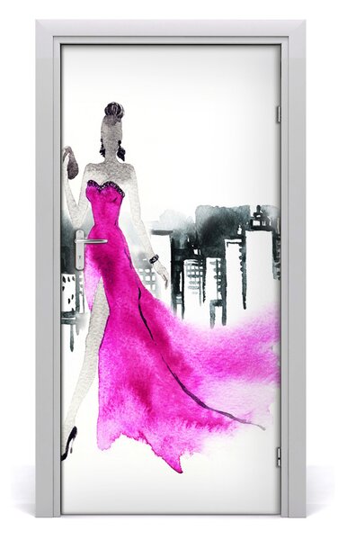 Autocolante pentru usi ilustrare de moda