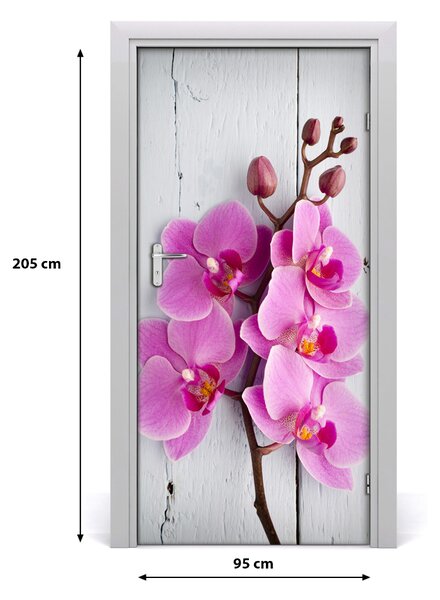 Autocolante pentru usi Wall Decal autocolant roz orhidee UȘĂ