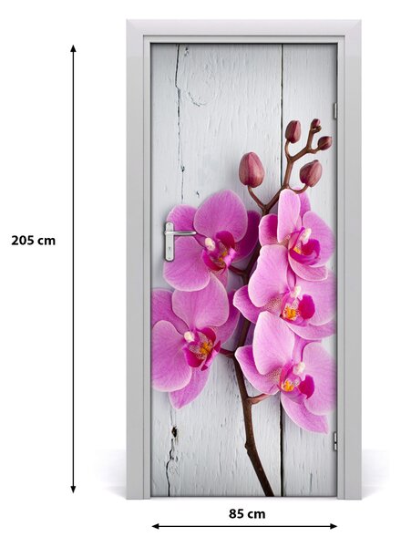 Autocolante pentru usi Wall Decal autocolant roz orhidee UȘĂ