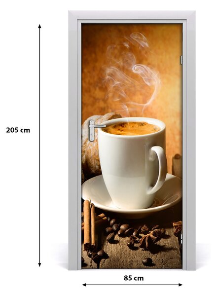 Autocolante pentru usi ceașcă de cafea
