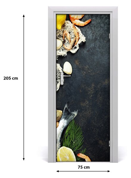 Autocolante pentru usi Fructe de mare