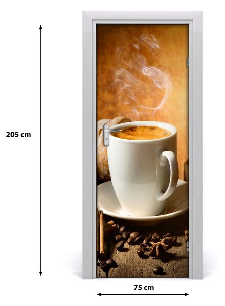 Autocolante pentru usi ceașcă de cafea