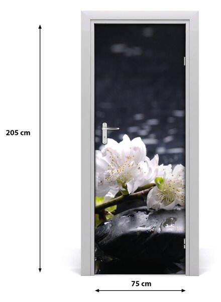 Autocolante pentru usi Wall Decal autocolant pietre UȘĂ Flori