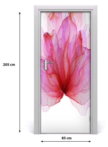 Autocolante pentru usi floare roz