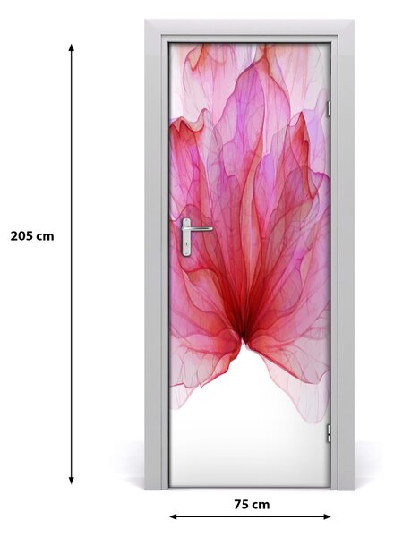 Autocolante pentru usi floare roz