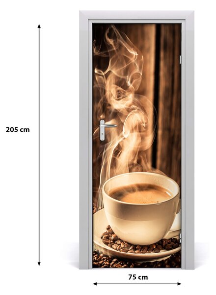 Autocolante pentru usi cafea aromatică