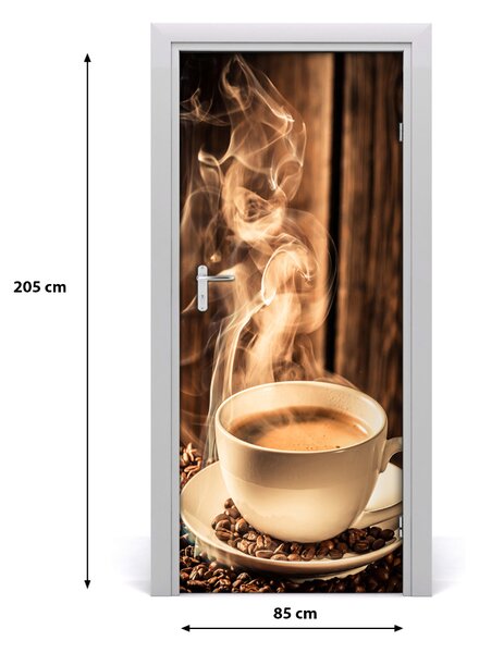 Autocolante pentru usi cafea aromatică
