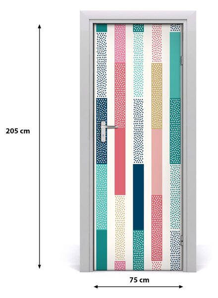Autocolante pentru usi dungi colorate