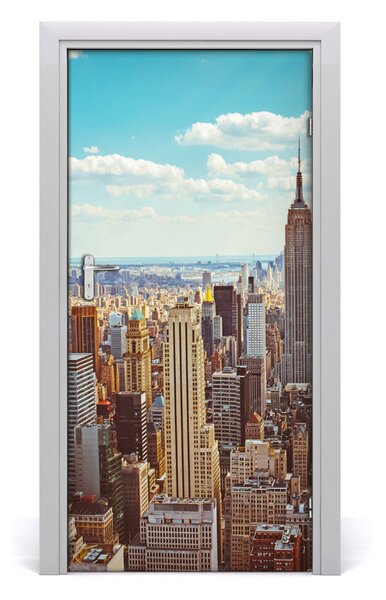 Autocolante pentru usi zbor de pasăre New York, USA autoadeziv