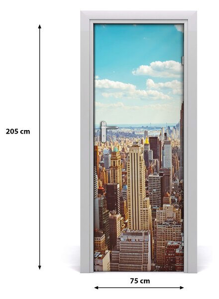 Autocolante pentru usi zbor de pasăre New York, USA autoadeziv