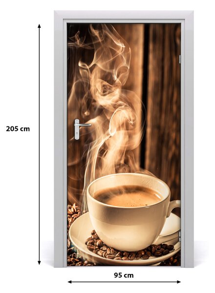 Autocolante pentru usi cafea aromatică