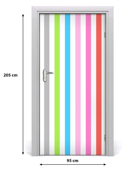 Autocolante pentru usi dungi colorate