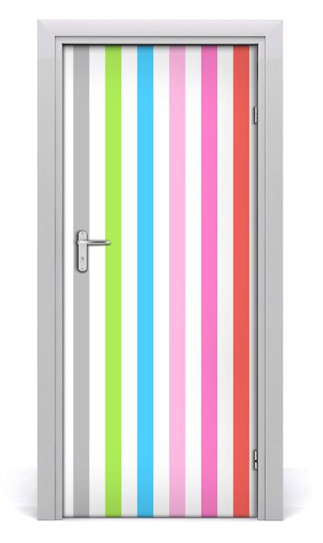 Autocolante pentru usi dungi colorate