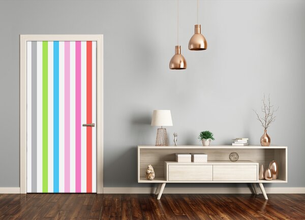 Autocolante pentru usi dungi colorate