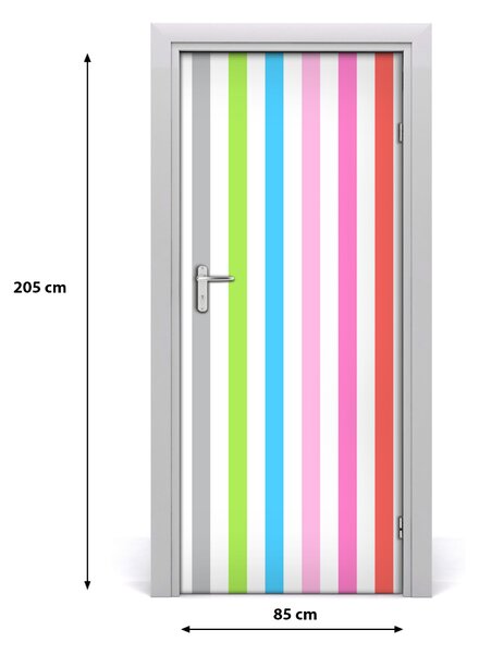 Autocolante pentru usi dungi colorate