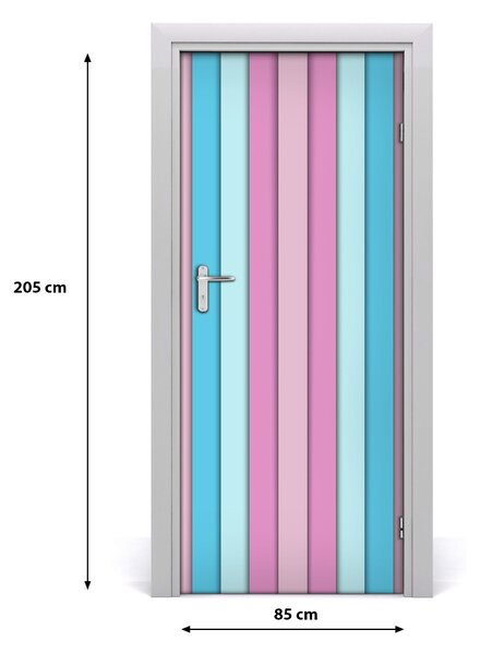 Autocolante pentru usi dungi colorate