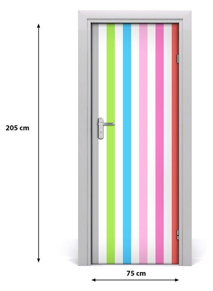 Autocolante pentru usi dungi colorate