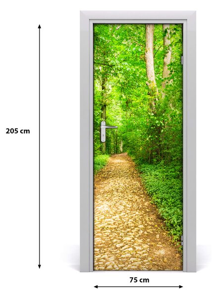 Autocolante pentru usi Calea în pădure