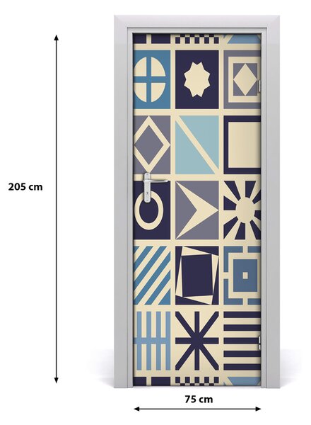 Autocolante pentru usi fundal geometrică