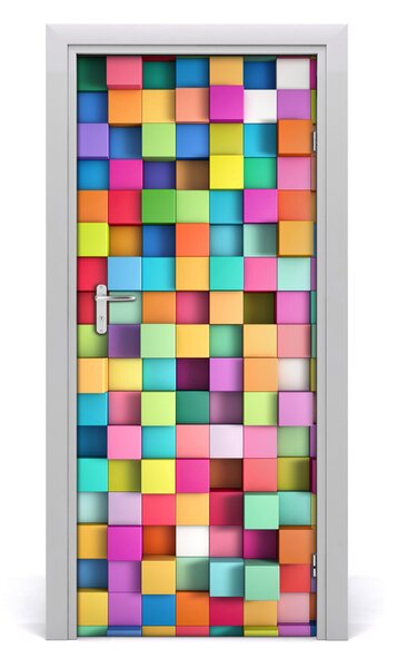 Autocolante pentru usi Autocolant patratele adezive Abstracție DOOR