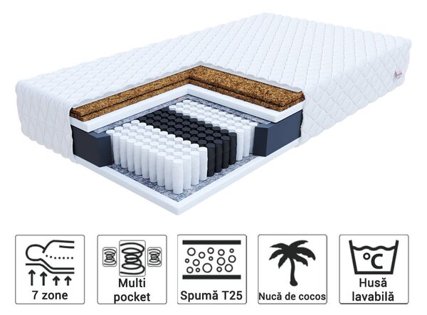 Saltea cu arcuri Frasio 80x200 cu cocos