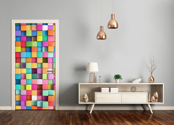 Autocolante pentru usi Autocolant patratele adezive Abstracție DOOR