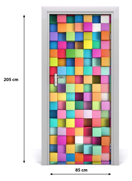 Autocolante pentru usi Autocolant patratele adezive Abstracție DOOR