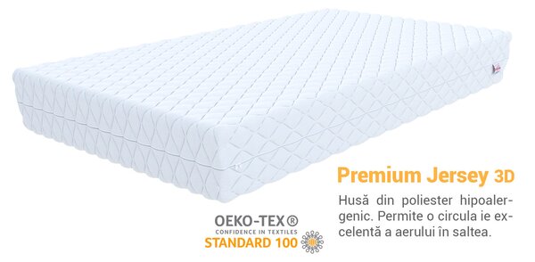 Saltea de cocos Sandra 160x200 Husă: Premium Jersey 3D