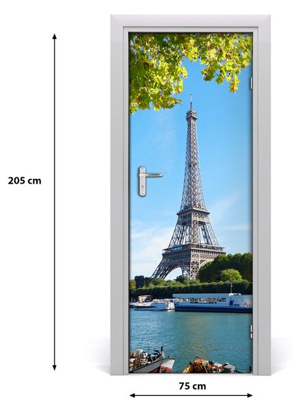 Autocolante pentru usi usa autoadeziv Turnul Eiffel
