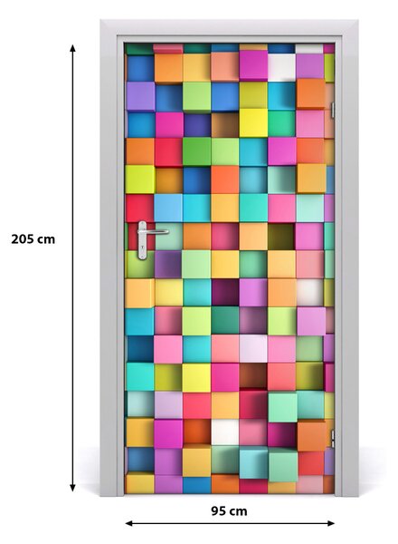 Autocolante pentru usi Autocolant patratele adezive Abstracție DOOR