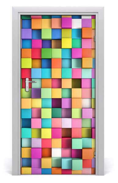 Autocolante pentru usi Autocolant patratele adezive Abstracție DOOR