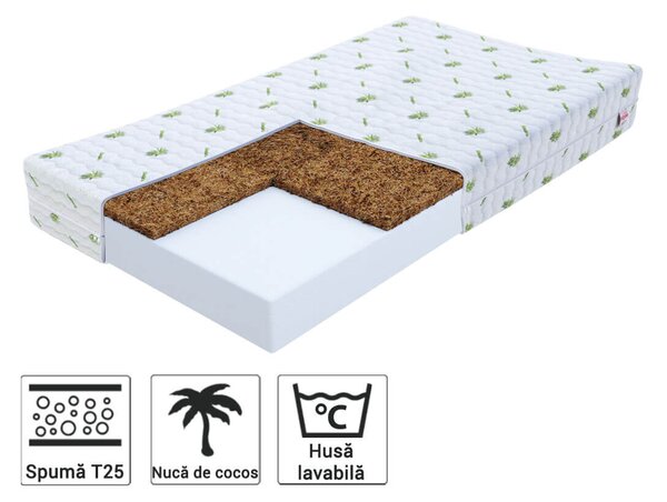 Saltea din spumă Karmel 15 cu cocos 90x200