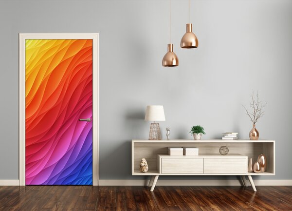 Autocolante pentru usi valuri colorate