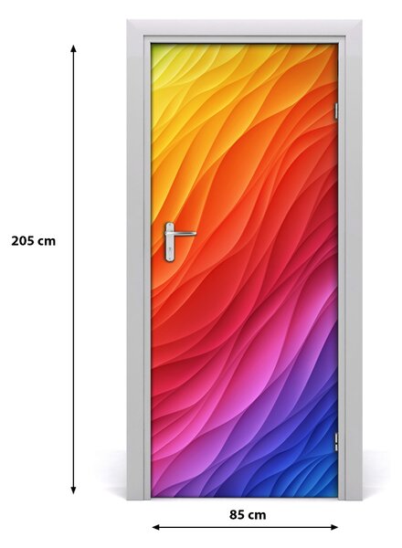Autocolante pentru usi valuri colorate