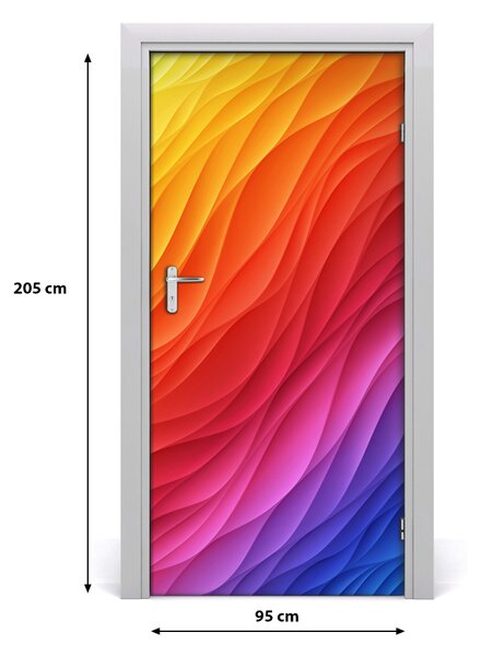 Autocolante pentru usi valuri colorate