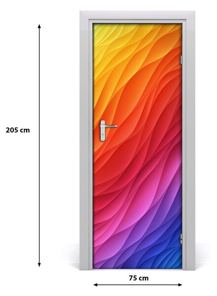 Autocolante pentru usi valuri colorate