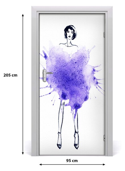 Autocolante pentru usi ilustrare de moda
