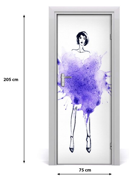 Autocolante pentru usi ilustrare de moda