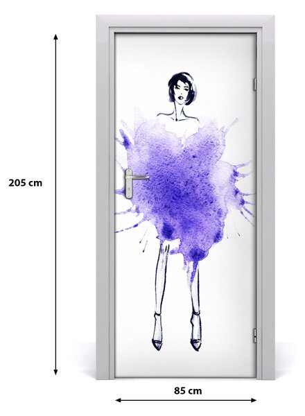Autocolante pentru usi ilustrare de moda