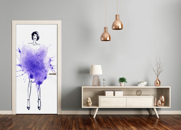 Autocolante pentru usi ilustrare de moda