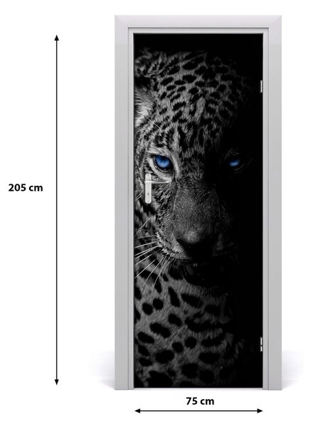 Autocolante pentru usi leopard de perete