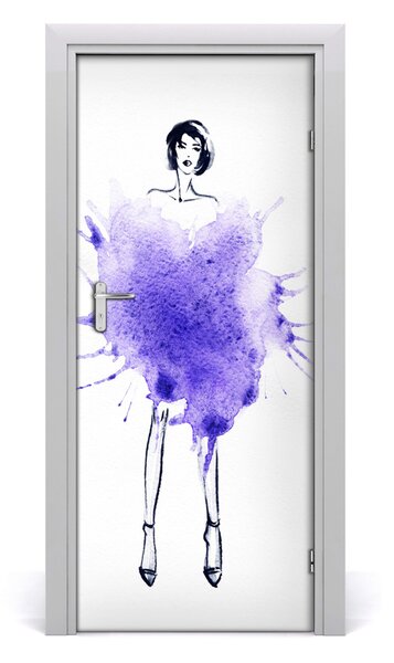 Autocolante pentru usi ilustrare de moda
