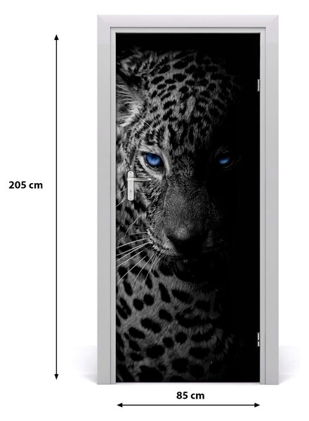 Autocolante pentru usi leopard de perete