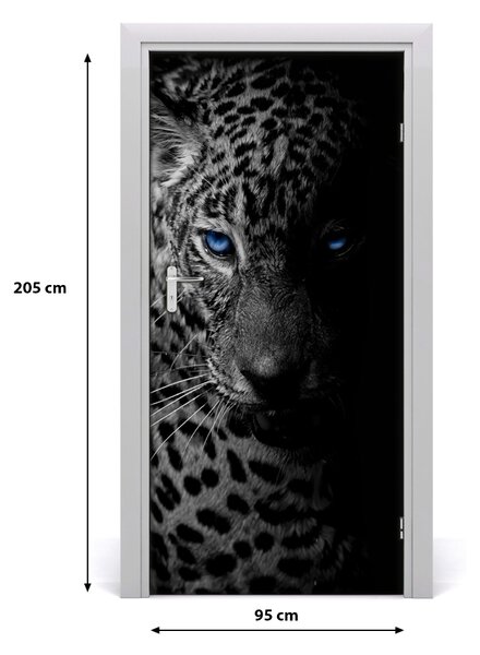Autocolante pentru usi leopard de perete