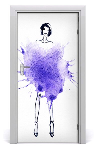 Autocolante pentru usi ilustrare de moda