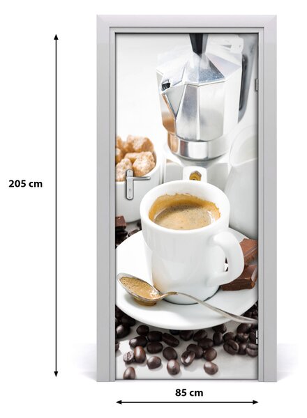 Autocolante pentru usi ceașcă de cafea