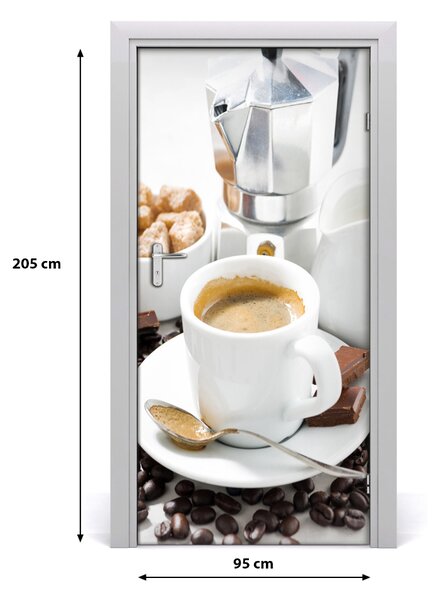 Autocolante pentru usi ceașcă de cafea